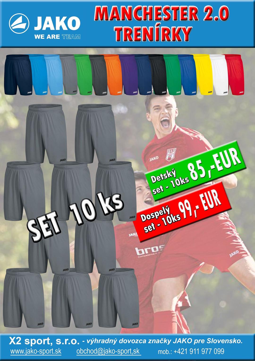 JAKO MANCHESTER 2.0 TRENÍRKY - sada 10 ks - S440001